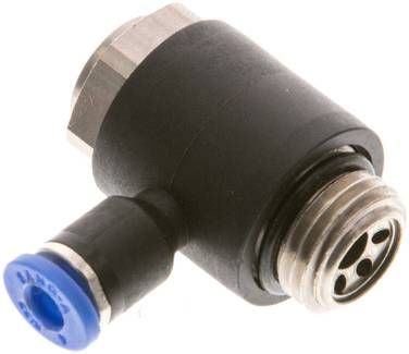 Winkel-Drosselrückschlag-ventil G 1/4"-4mm,abluftregelnd (Standard)