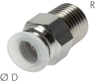 Gerader Steckanschluss R 1/2"-12mm, IQS-PP