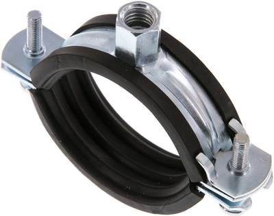 Rohrschelle 48 - 54mm,Stahl verzinkt mit Einlage, FISCHER