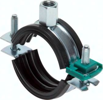 Rohrschelle, 15 - 19mm, Stahl verzinkt mit Einlage