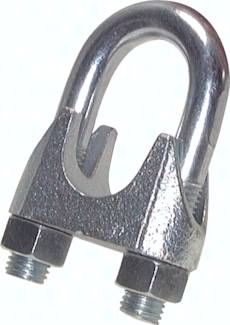 Drahtseilklemme f. 45,0mm Seil, M 18, B=65, Stahl verzinkt