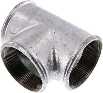 T-Stück Rp 3" (IG), 25 bar Temperguss verzinkt