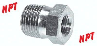 Reduziernippel NPT 3/8"(AG)-NPT 1/4"(IG), Stahl verzinkt