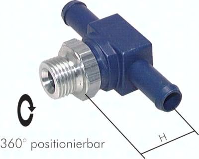 T-Steckanschluss, G 1/8"-3mm innen, Aluminium