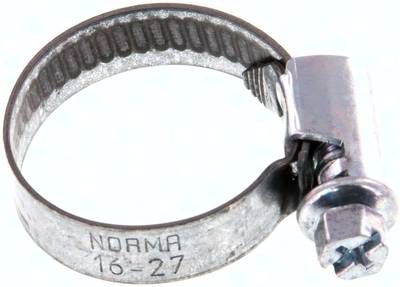9mm Schlauchschelle 16 - 27mm,i Stahl verzinkt (W1) (NORMA)