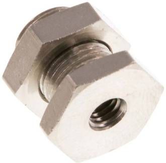 Schottverschraubung M 5-G 1/8", 16 bar Messing vernickelt