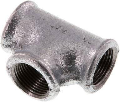 T-Stück Rp 3/4" (IG), 25 bar Temperguss verzinkt