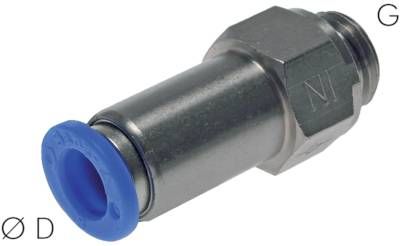 Rückschlagventil G 1/8"-6mm, Durchfluss vom Schlauch zum Gewinde, IQS-Standard