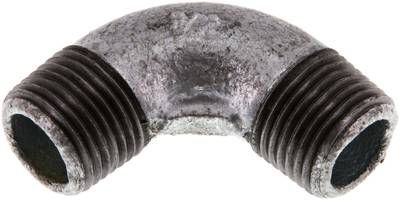 90°-Winkel R 1/2" (AG), 25 bar Temperguss verzinkt