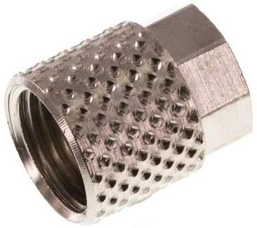 CK-Überwurfmutter 6 x 4mm(M 8 x 0,75), Messing vernickelt