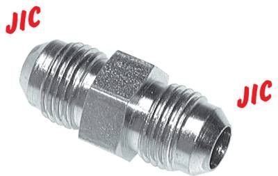 Doppelnippel UNF 9/16"-18(JIC)-UNF 9/16"-18(JIC), Stahl verzinkt