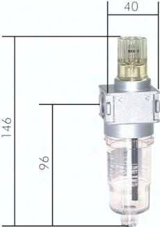 MULTIFIX Öler, G 1/4", Baur. 0, mit Metallbehälter ohne Sichtrohr