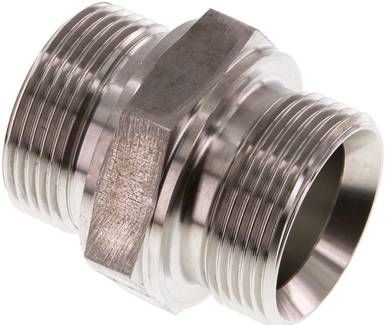 Hydraulik-Doppelnippel G 1 1/4"-G 1 1/4", 1.4571