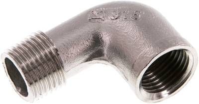 90°-Einschraubwinkel Rp 1/2"(IG)-R 1/2"(AG), 10 bar 1.4408