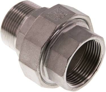 Verschraubung kon. dichtend, Rp 1 1/4"/R 1 1/4" (IG/AG)