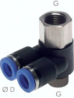 Y-Winkel-Steckanschluss, I/A G 1/4"-8mm, IQS-Standard