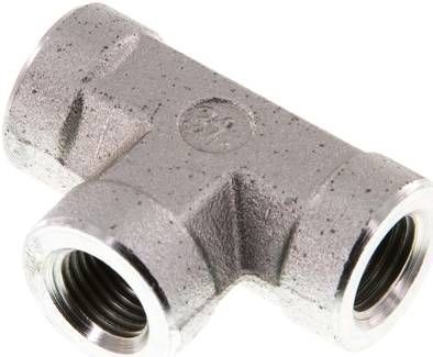 Hochdruck T-Stück G 1/4" (IG), Stahl verzinkt