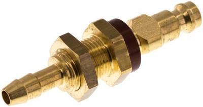 Schott-Kupplungsstecker (NW5) 6mm Schlauch, braun, Dreieck 9,5 mm