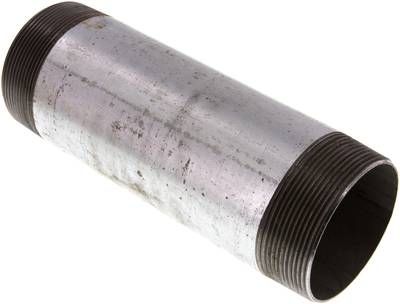 Rohrdoppelnippel R 2 1/2"-200mm, 50 bar, Stahlrohr ST 37 verzinkt