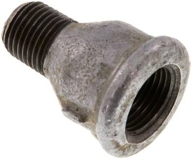 Reduziernippel R 1/4"(AG)-Rp 3/8"(IG), 25 bar Temperguss verzinkt