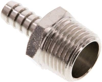 Gewindetülle R 1/2"-9mm, 16 bar Messing vernickelt