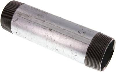 Rohrdoppelnippel R 2"-200mm, 50 bar, Stahlrohr ST 37 verzinkt