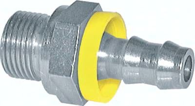 Steckanschluss G 1/8" AG (60° Konus), 6,4mm GSP-Schlauch
