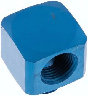 90°-Winkel G 1/2"(IG)-G 1/2"(AG), Aluminium