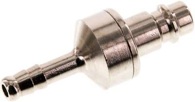 Kupplungsstecker (NW7,2) 6mm Schlauch, Messing vernickelt