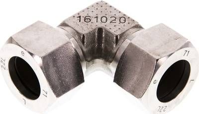 Winkel-Schneidringverschrau-bung 22 L, 1.4571