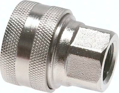 Waschgeräte Kupplungs-Dose Messing vernickelt, G 3/8" (IG)