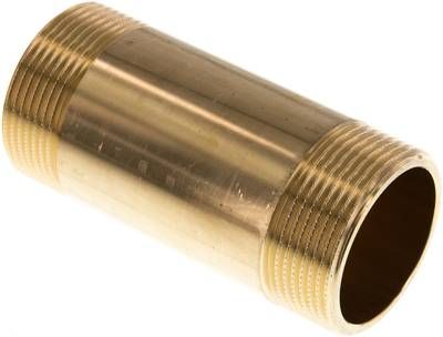 Rohrdoppelnippel G 1 1/2"-100mm, 16 bar Messing