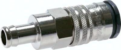 Kupplungsdose (NW10) 10mm Schlauch, Messing / Stahl