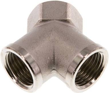 Y-Stück G 1/2" (IG), 16 bar Messing vernickelt