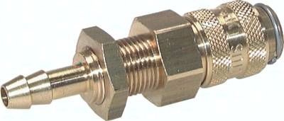 Schott-Kupplungsdose (NW5) 9mm Schlauch, Messing