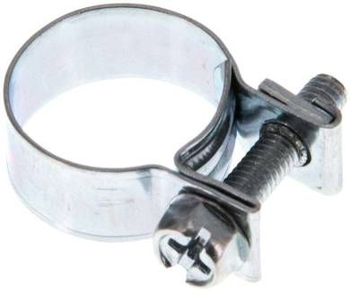 9mm Mini-Schlauchschelle, 16 - 18mm, Stahl verzinkt (W1)