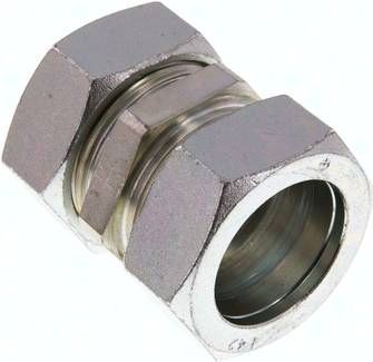 Gerade Schneidringverschrau-bung 42 L, Stahl verzinkt