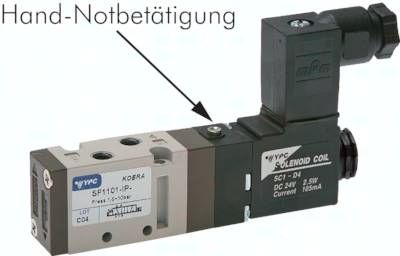 5/2-Wege Magnetventil, M 5, Federrückstellung, 24 V AC