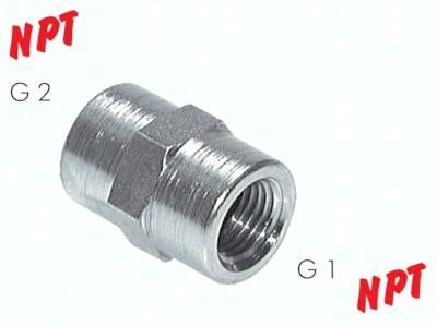 Hochdruck-Muffe NPT 3/4"-NPT 3/4", Stahl verzinkt