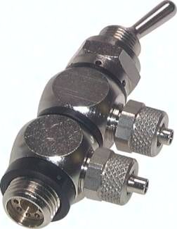 4/2-Wege Kipphebelventil 6 x 4 (CK-Anschluss) / G 1/4" (AG)