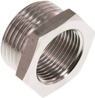 Reduziernippel G 1"(AG)-G 3/4"(IG), 40 bar 1.4571