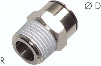 Gerader Steckanschluss R 1/8"-6mm, Baureihe C