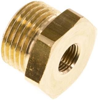 Reduziernippel G 1/2"(AG)-G 1/8"(IG), 16 bar Messing
