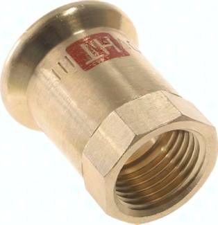 Pressfitting, Übergangsmuffe 15mm innen / Rp 1/2" IG