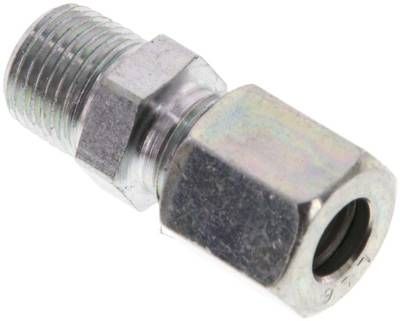 Gerade Schneidringverschr. 6 LL-R 1/8", Stahl verzinkt