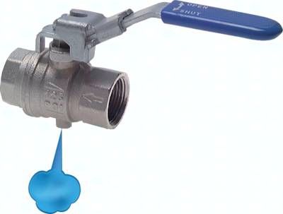 Messing-Kugelhahn mit Entlüf-tungsbohrung G 2", PN 14