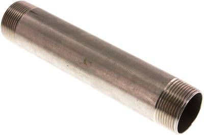 Rohrdoppelnippel R 1 1/4"-200mm, 20 bar 1.4571