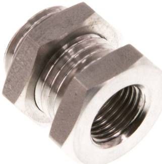 Schottverschraubung G 1/8"-G 1/4", 40 bar 1.4571