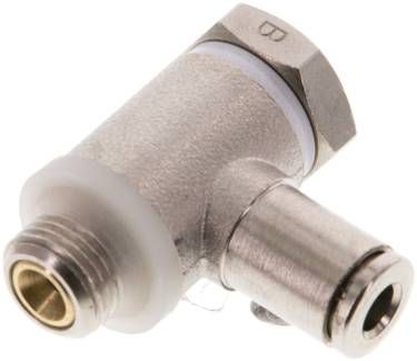 Winkel-Drosselrückschlag-ventil G 1/8"-4mm,abluftregelnd (Standard)