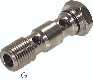 Hohlschraube für IQS-Ringstücke, G 1/8" 2-fach